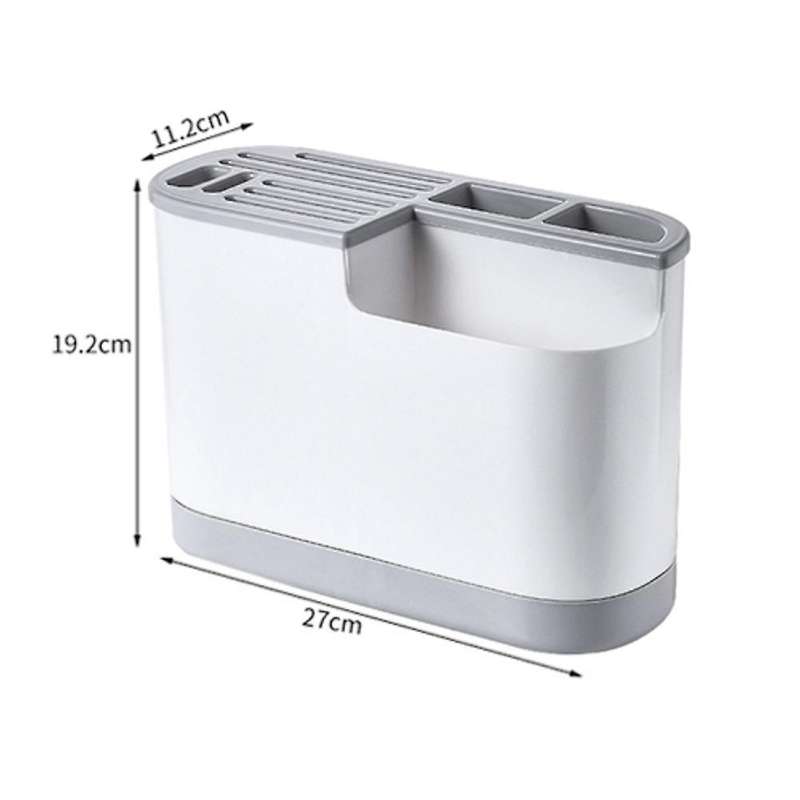 Multifunctional Knife Rack Storage Rack Knife Fork Spoon Rack Grey