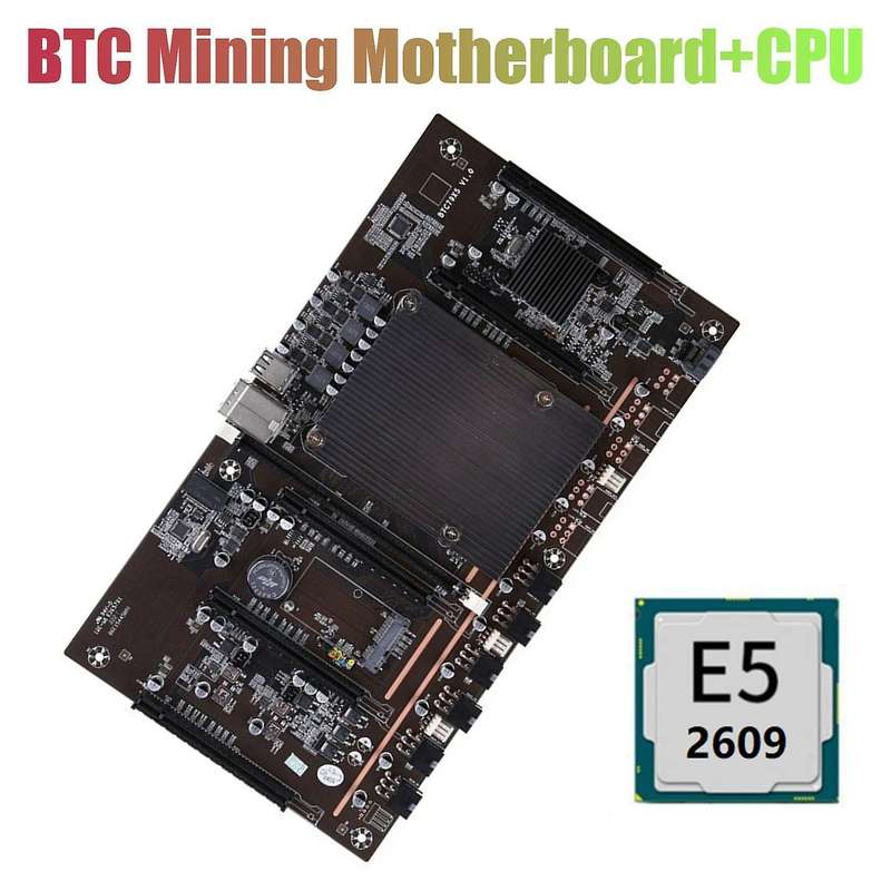 X79 H61 Btc Motherboard 5x Pci-e with E5-2609 Cpu for Btc Miner