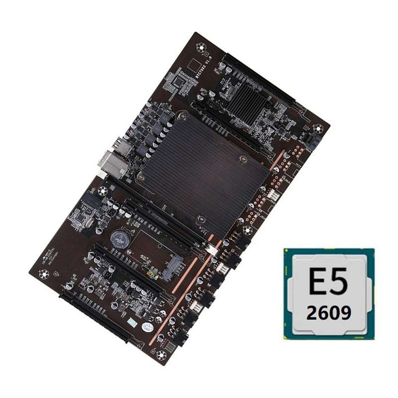 X79 H61 Btc Motherboard 5x Pci-e with E5-2609 Cpu for Btc Miner