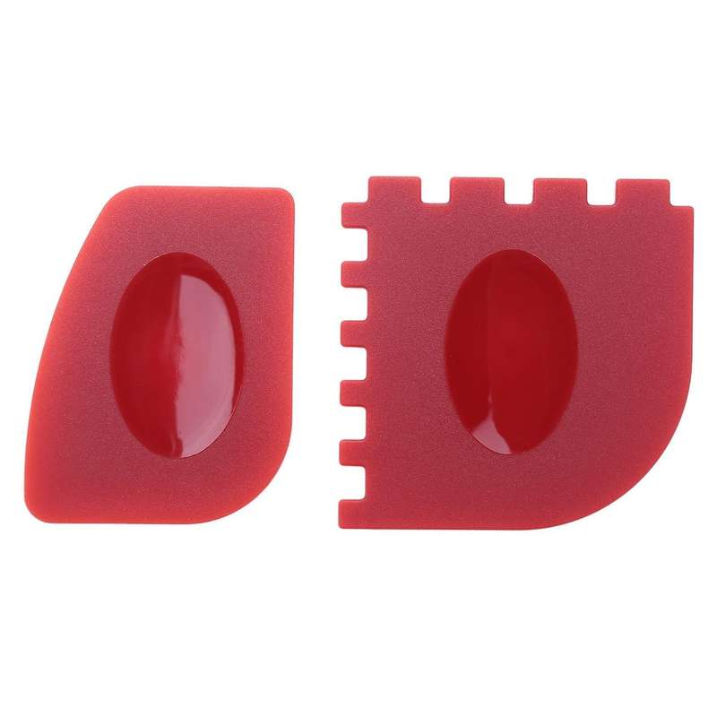 6 Piece Grill Pan Scraper Plastic Set and Silicone Handle Holder
