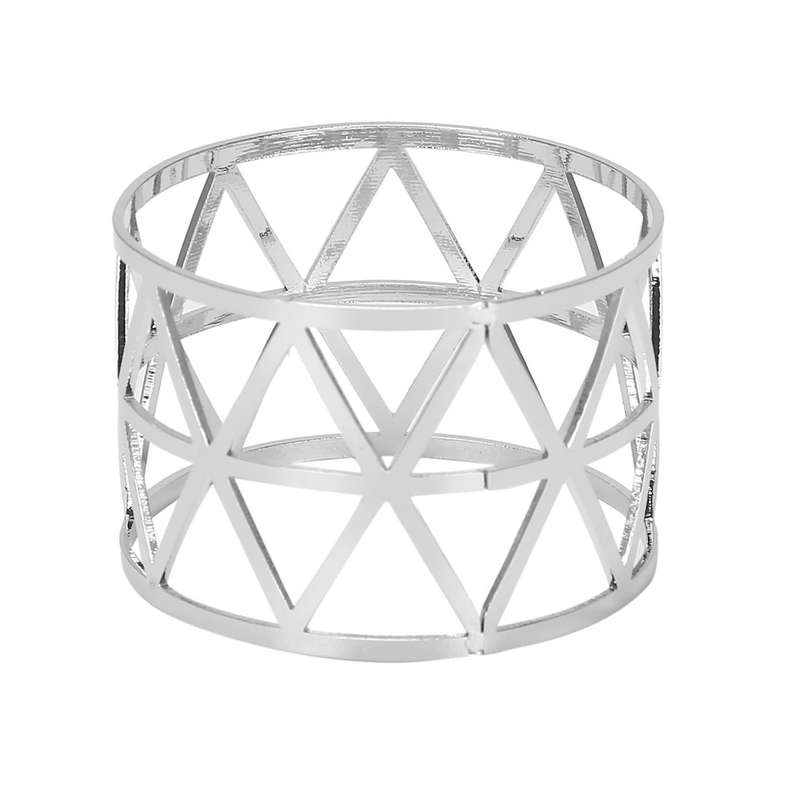 12pcs Hollow Out Napkin Rings Household Metal Napkin Holder Adornment