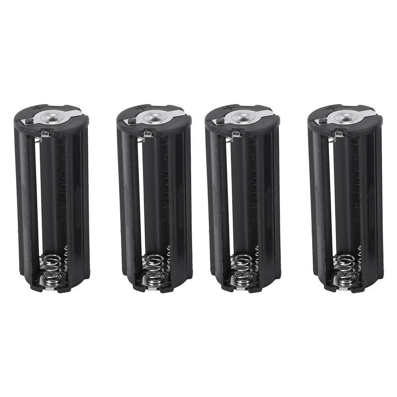 2pcs Black Battery Holder for 3 X 1.5v Aaa Batteries Flashlight Torch