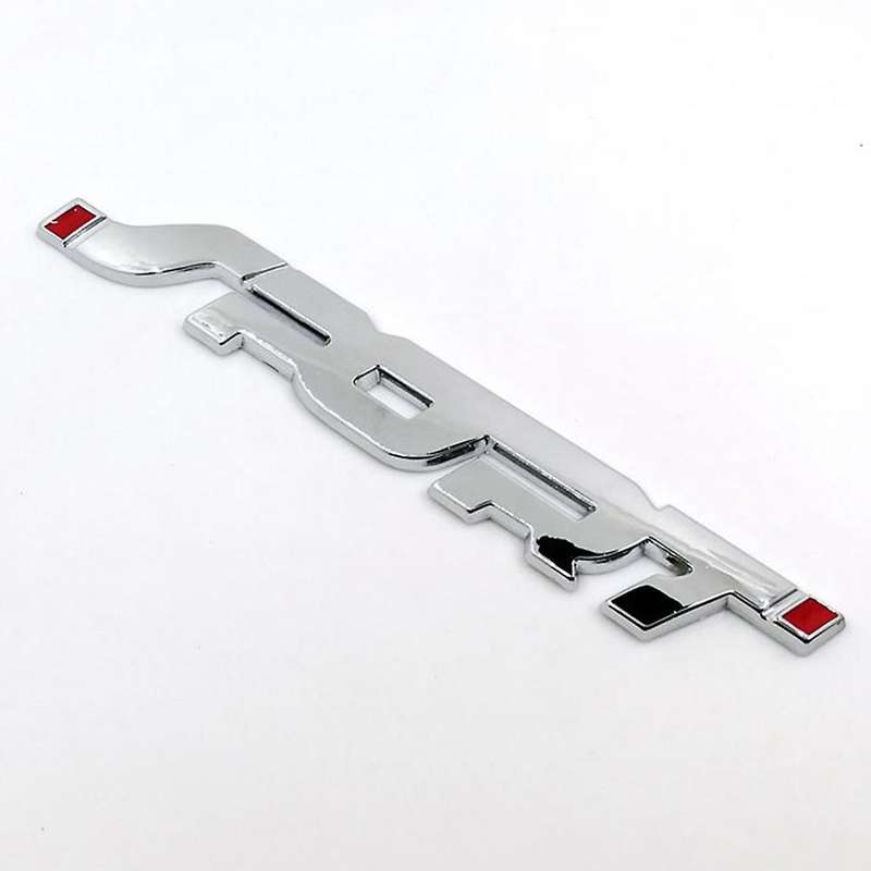 Sport Logo Emblem Car Trunk Fender Badge Sticker Metal Decal Silver