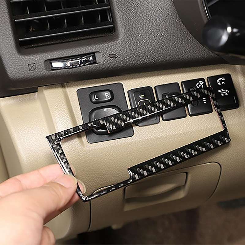 Car Soft Carbon Fiber Headlight Switch Adjustment Frame for Toyota