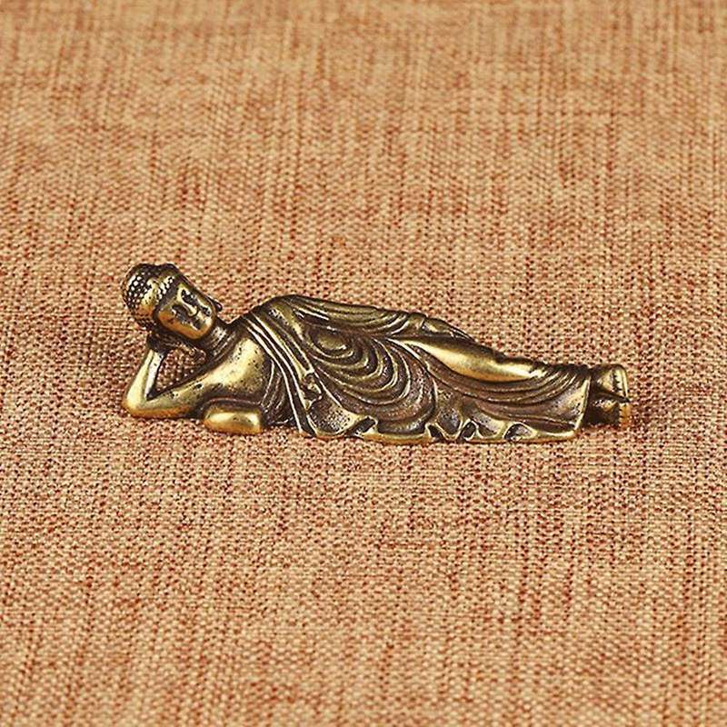 Mini Retro Golden Lying Amitabha Buddha Statue Buddha Sculpture