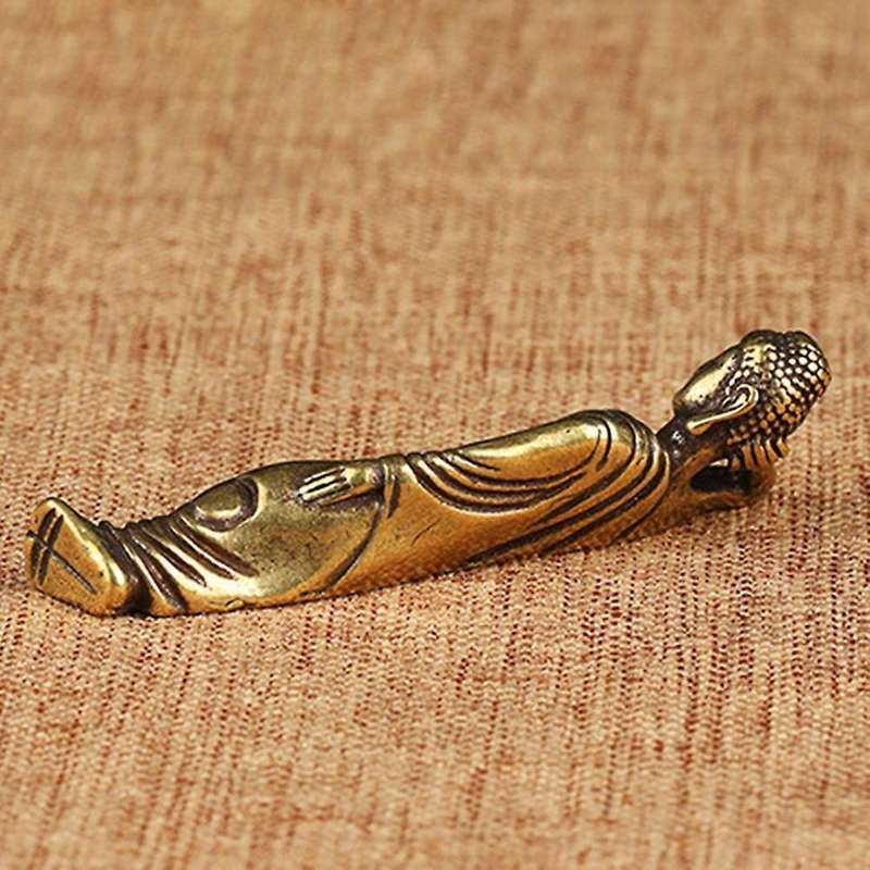 Mini Retro Golden Lying Amitabha Buddha Statue Buddha Sculpture