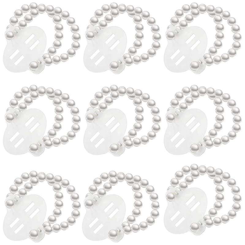 16pcs Elastic Pearl Wrist Bands Corsage Decor for Wedding Beach Party