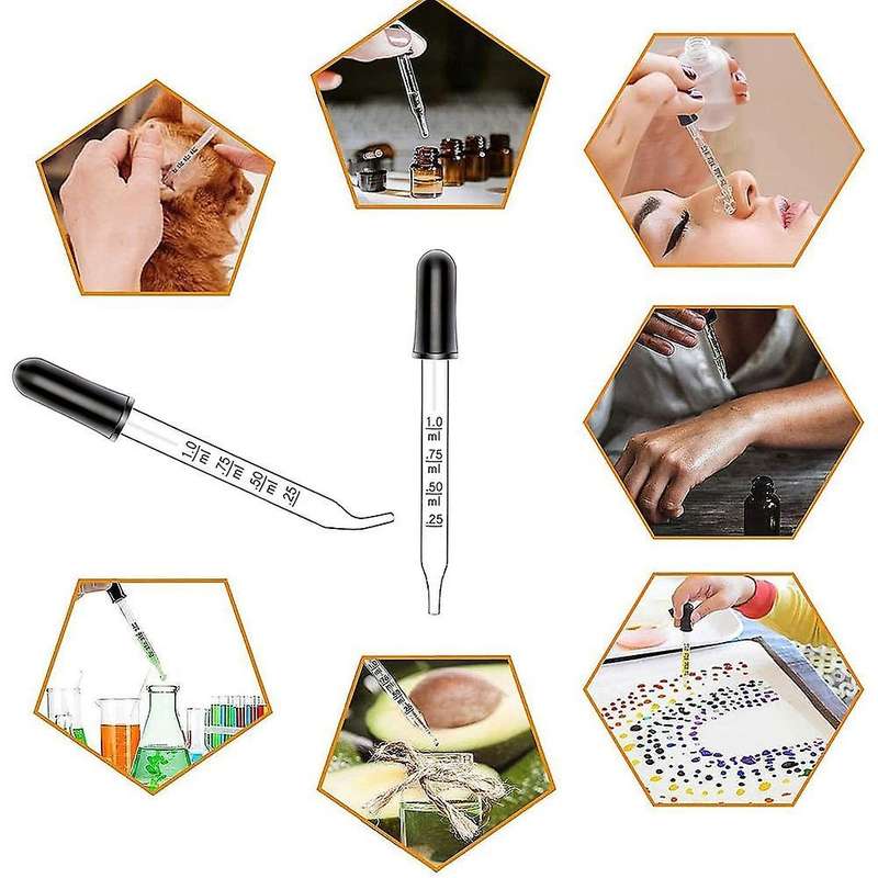 20pcs 1ml Eye Dropper, Measured Dropper,for Accurate Measurement