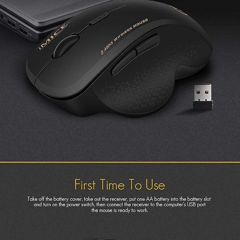 Imice Wireless Mouse 6 Keys Led 1600 Dpi Computer Charge Mouse