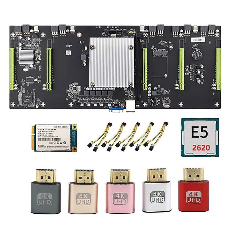 Eth79-x5b Motherboard with E5 2620 Cpu+128g Ssd+hd Virtual Display