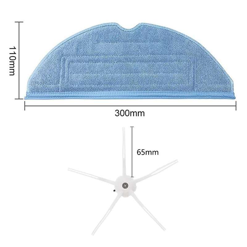 Mops Rag Mop Pads Side Brush for Roborock S7 Vacuum Cleaner Sweeper