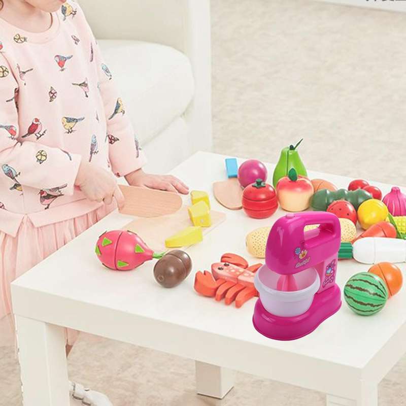 Kid Kitchen Electric Cake Chocolate Mixer Blender Pretend Play Toy