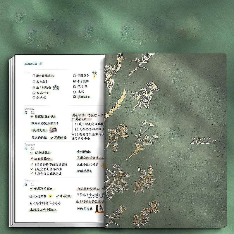 Planner Organizer Diary Sketchbook Weekly Calendar Note Book(c)