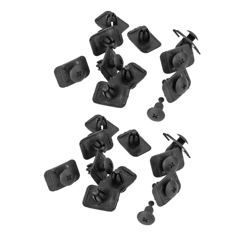 Fender Liner Fastener Rivet Push Clips for Mazda 323 626 Black, 20pcs
