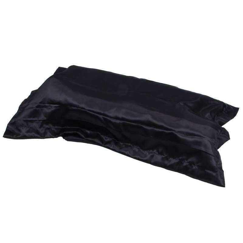 Emulation Silk Pillowcase Single Pillow Cover 48*74cm #75280(black)
