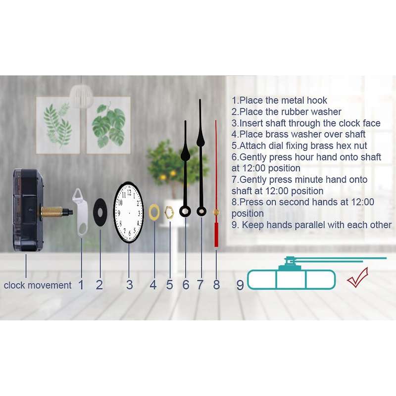 2pcs Silent Sweep Quartz Clock Motor Kit Movement Mechanism