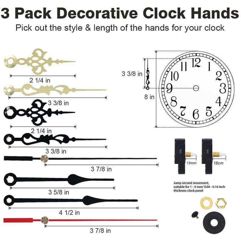 2pcs Silent Sweep Quartz Clock Motor Kit Movement Mechanism