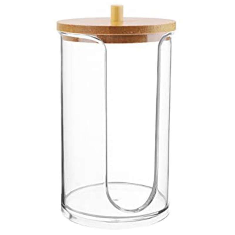 Acrylic Bathroom Cup Holder Storage Tank Cotton Swab Storage Box