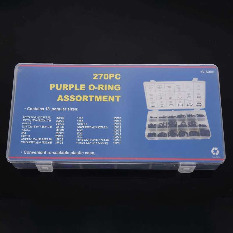 270pcs O-ring Assortment Set Rubber Seal for Hydraulic Pumps