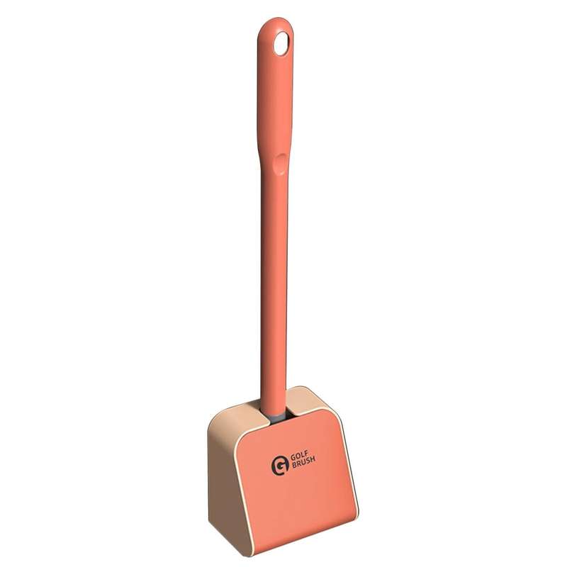 Silicone Toilet Brush Cleaner Tpr Bristles No Dead-end Pink