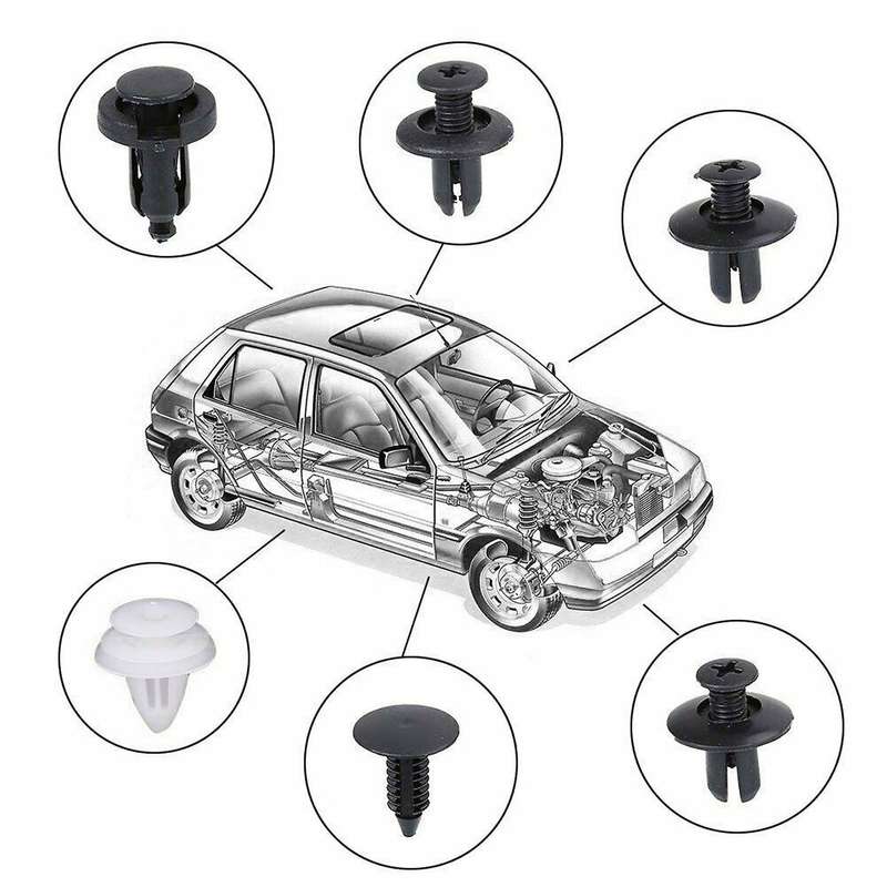 100pc Auto Car Fender Liner Fastener Bumper Interior Trim Retainer