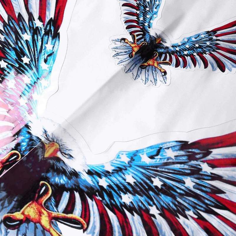1 Set/4pcs Car Decal Flying Truck Hood Side Eagle Usa Flag Sticker