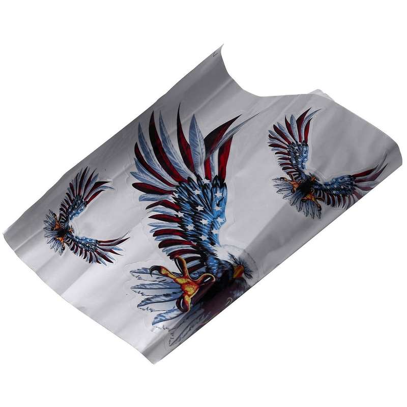 1 Set/4pcs Car Decal Flying Truck Hood Side Eagle Usa Flag Sticker
