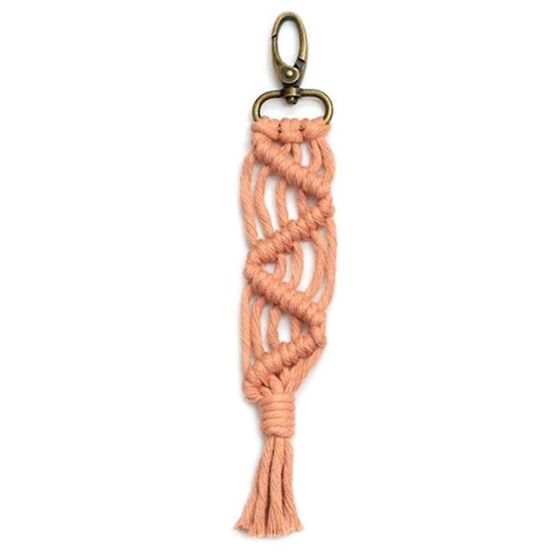 Mini Macrame Keychains Accessory for Car Key Purse Phone Supplies, C