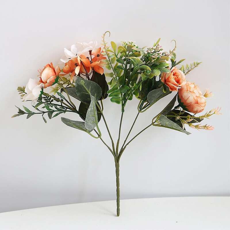 Artificial Flowers,wedding Bouquets for Party Home Decor (champagne)