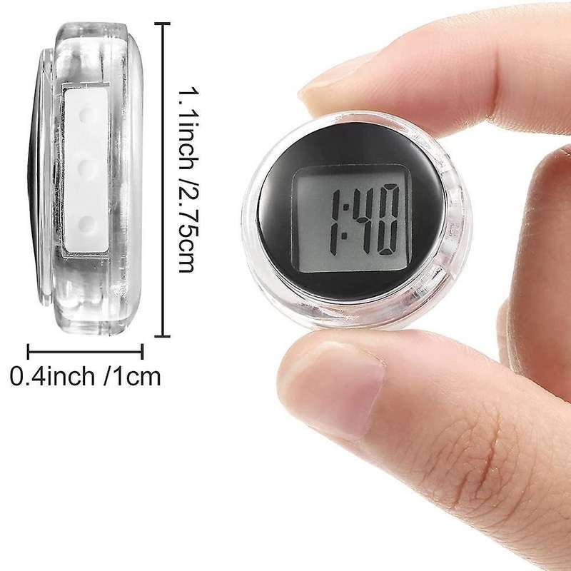 3 Pieces Mini Motorcycle Clocks Waterproof Stick-on Motorbike Clocks