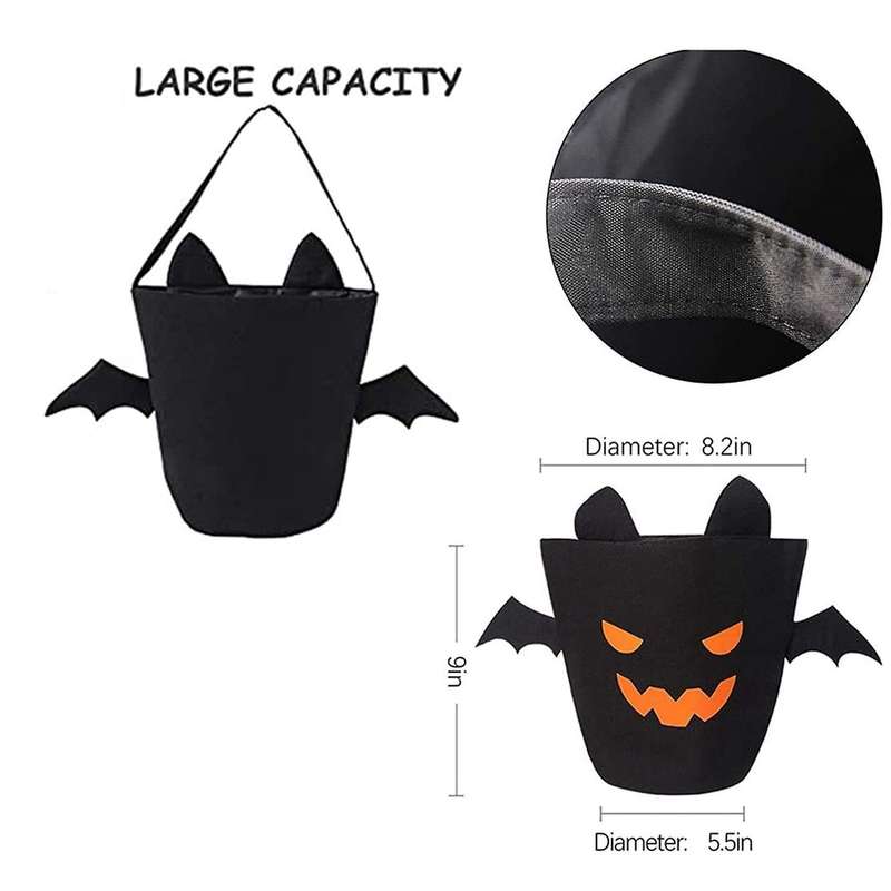 Halloween Trick Or Treat Bag Reusable Canvas Bag-b