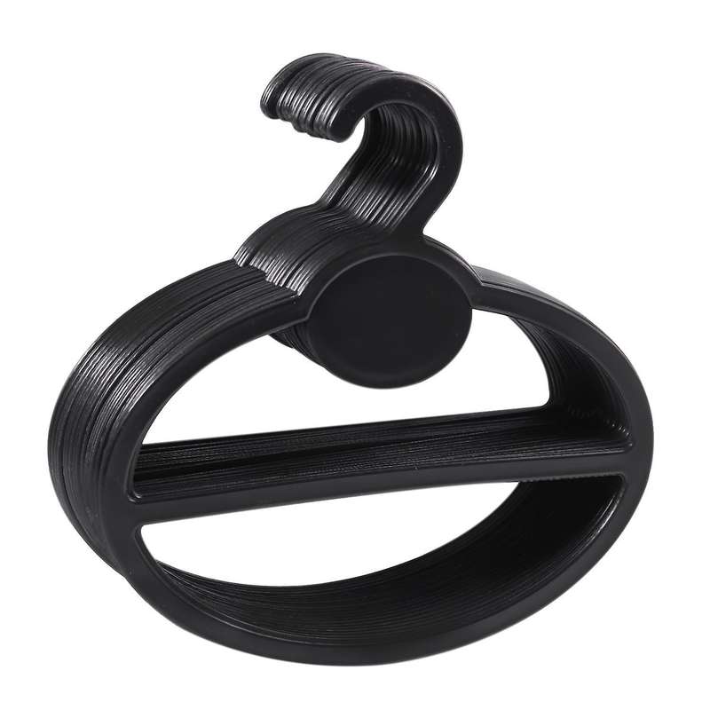 20x Scarf Shawl Oval Plastic Hangers Black 13.5cm12.5cm13.5cmx1.9cm