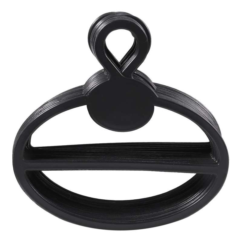 20x Scarf Shawl Oval Plastic Hangers Black 13.5cm12.5cm13.5cmx1.9cm