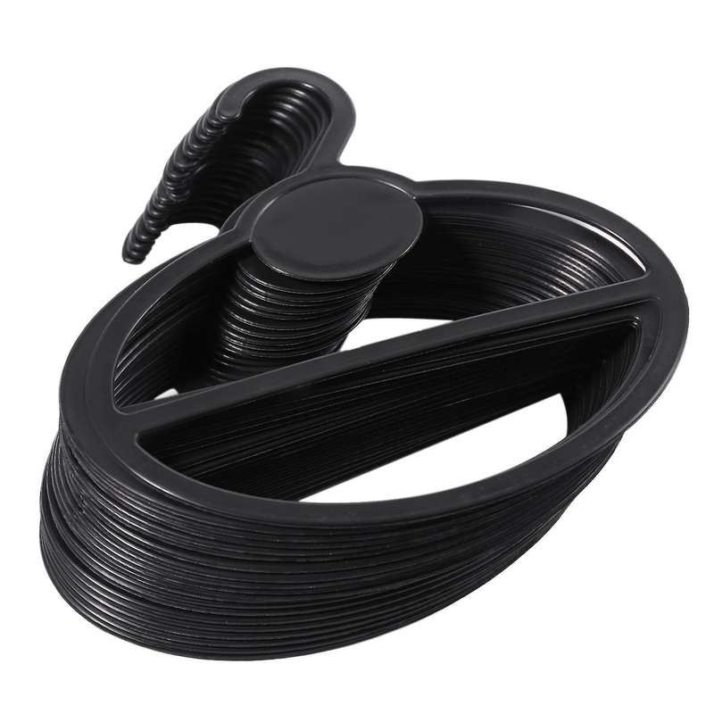 20x Scarf Shawl Oval Plastic Hangers Black 13.5cm12.5cm13.5cmx1.9cm