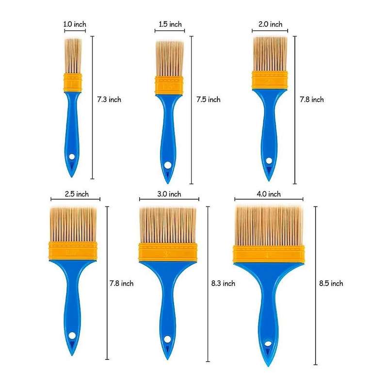 6pcs Chalk Wax Paint Brush Chalk Paint Brushes for Crafts Wax