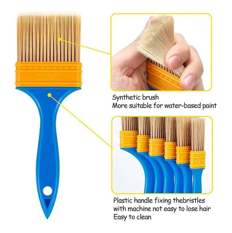 6pcs Chalk Wax Paint Brush Chalk Paint Brushes for Crafts Wax