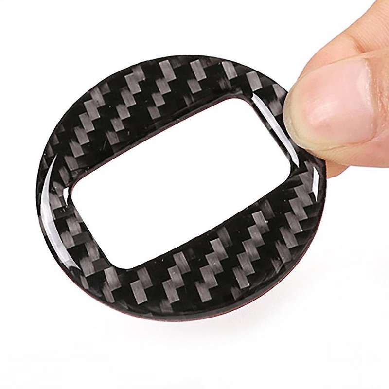 Car Soft Carbon Fiber Keyhole Switch Cover Trim for Touareg 2011-2018