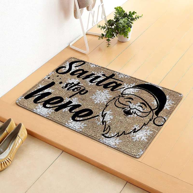 Christmas Doormat Floor Mat Santa Claus Door Mat Outdoor Rug B007