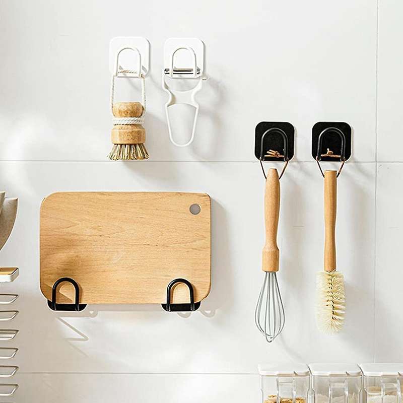 2 Pieces Pot Lid Rack for Wall Mounting Organizer Holder Sponge Hook