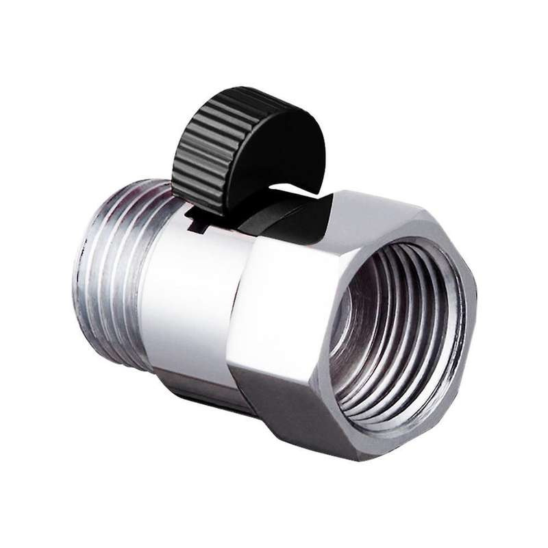 Shower Water Flow Control Straight-through Shut-off Angle Valve Black