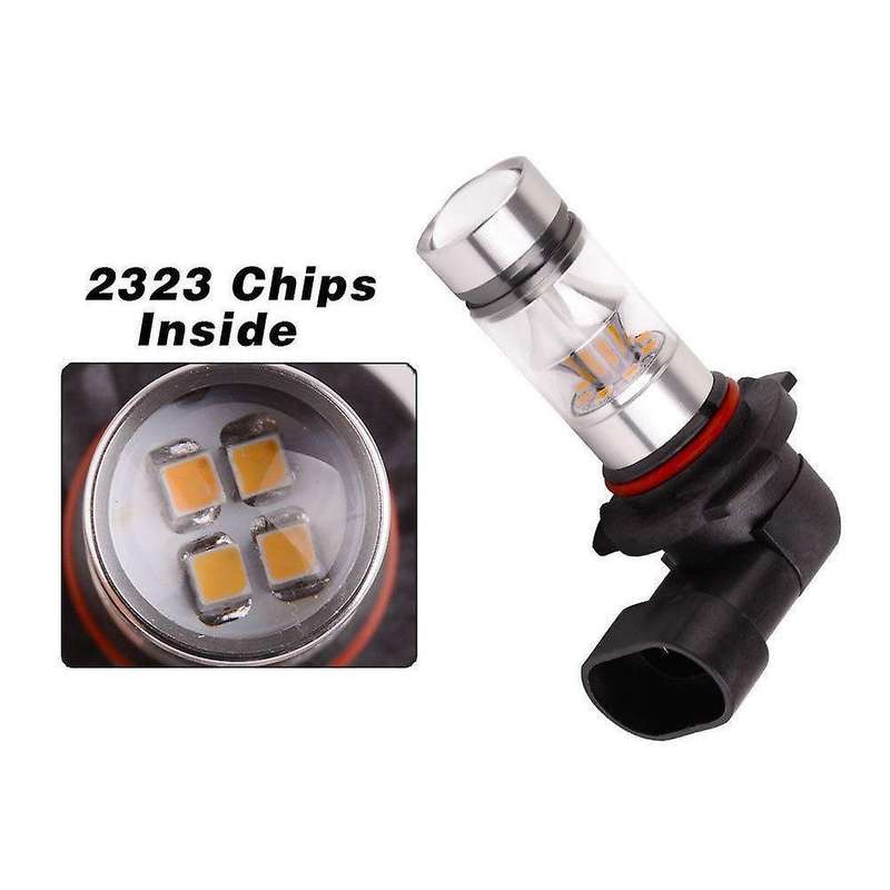 2x 9005 Hb3 6000k 100w 2323 Led Projector Fog Light Bulbs White