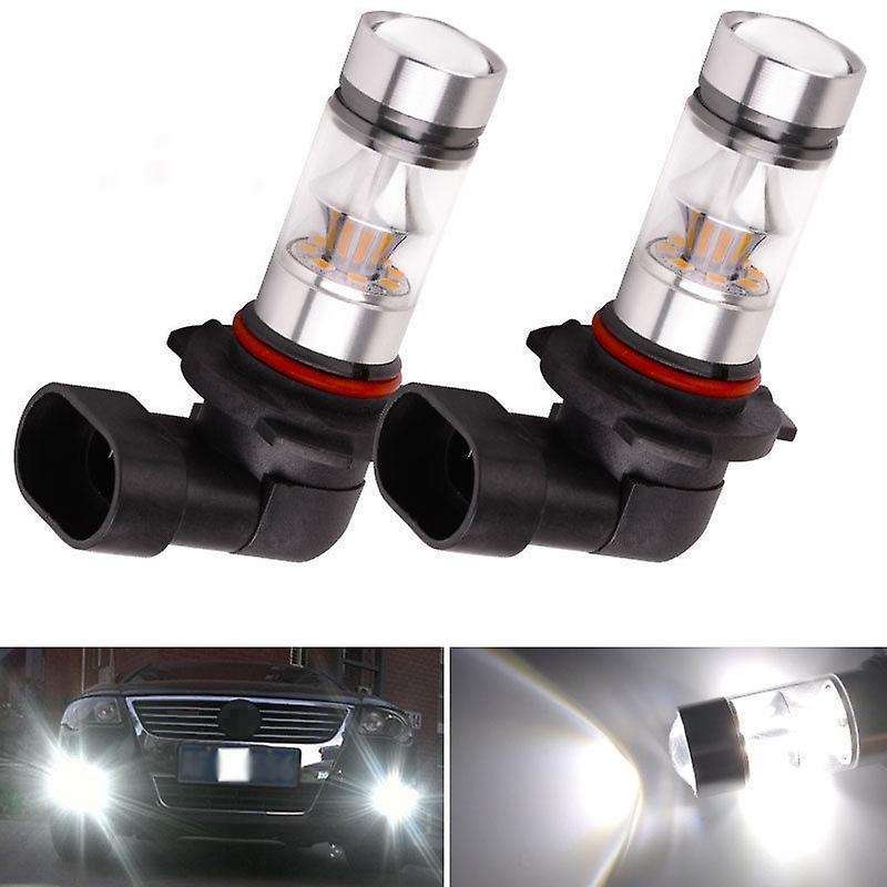 2x 9005 Hb3 6000k 100w 2323 Led Projector Fog Light Bulbs White