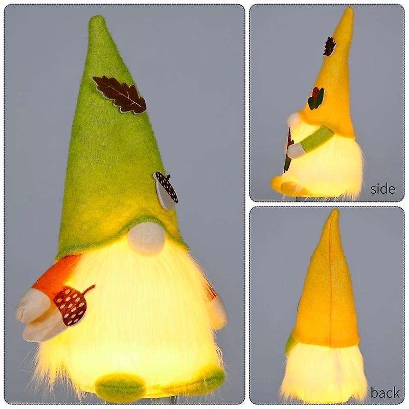 Fall Gnome Swedish Elf Dwarf with Led Light Thanksgiving Day Gift-a