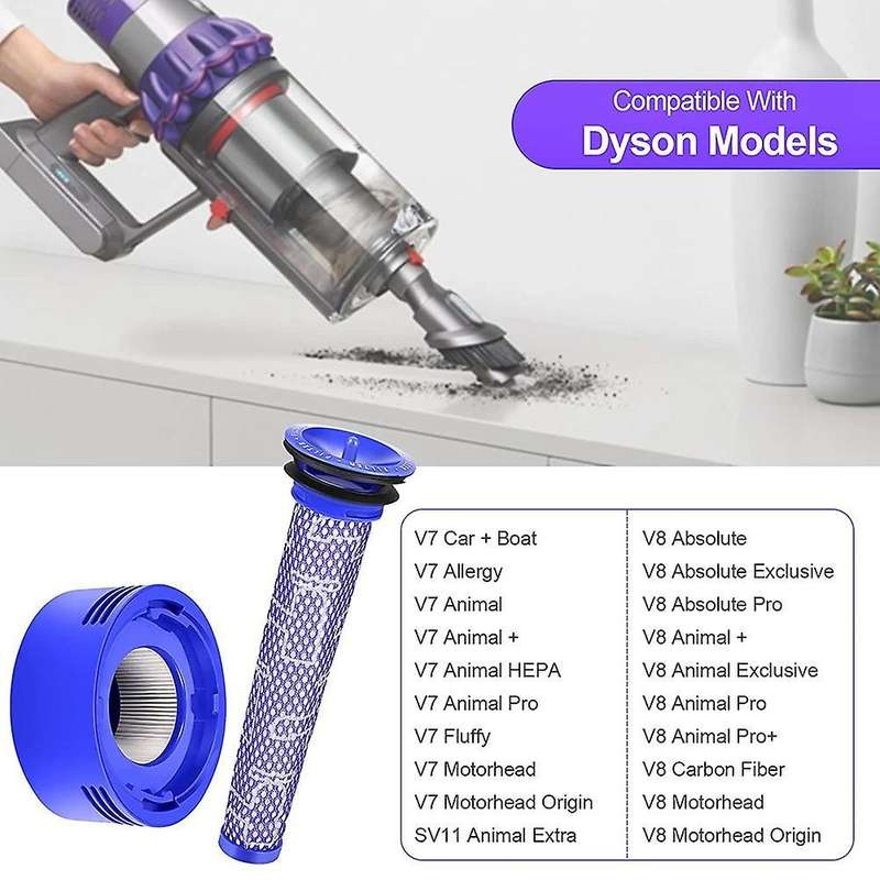 Replacement Filter Set Kit for Dyson V7 V8 Vacuum Cleaner Accessories