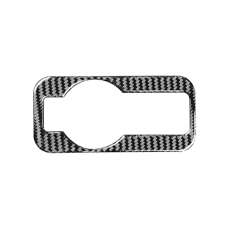 Carbon Fiber Car Headlight Switch Frame Cover Trim Stickers