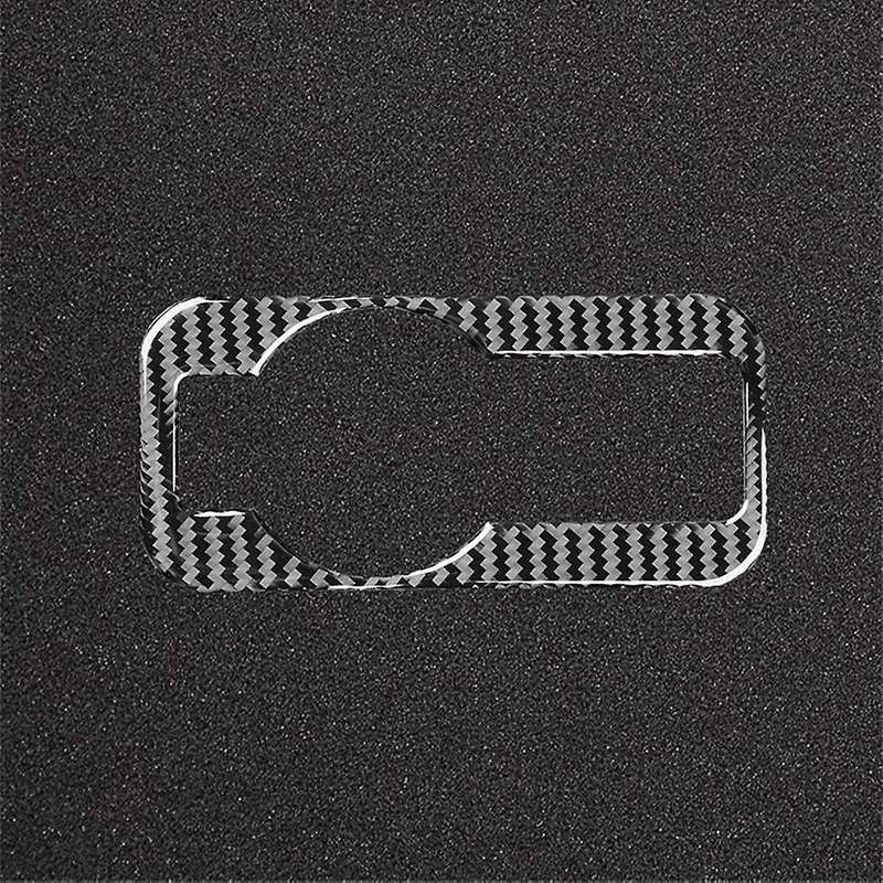 Carbon Fiber Car Headlight Switch Frame Cover Trim Stickers