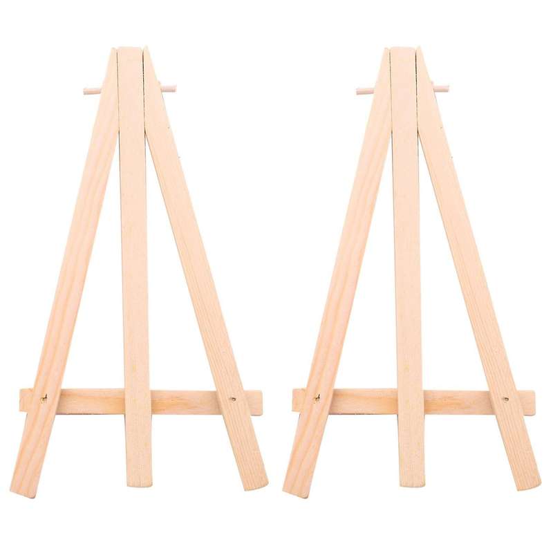 10pcs Mini Wooden Artist Easel-triangle Wedding Table Stand 15 X 8 Cm