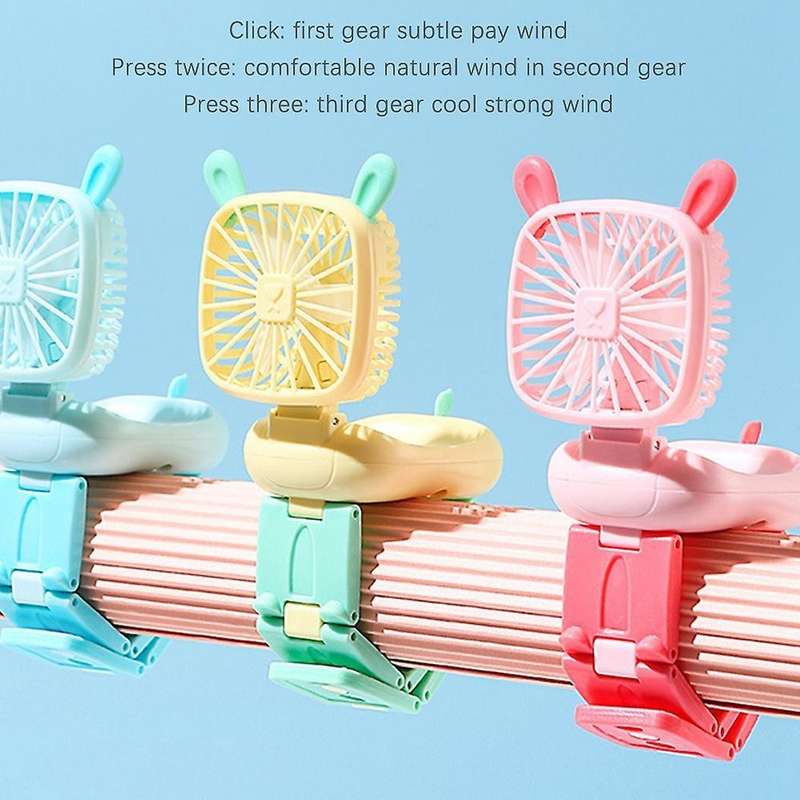 Deformed Animal Watch Fan Mini Cartoon Wrist Charging Usb Fan Pink