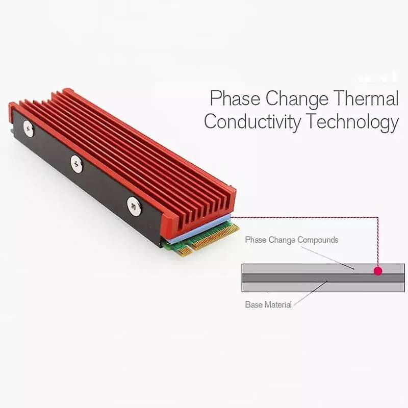 Jeyi Cooling Warship Aluminum M.2 Heatsink for Ngff M.2 2280-red