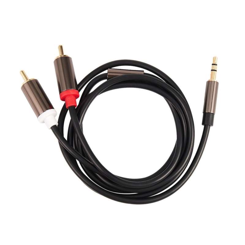 2x Jack 3.5mm to 2 Rca Audio Cable Male to Male Rca Adapter 1m